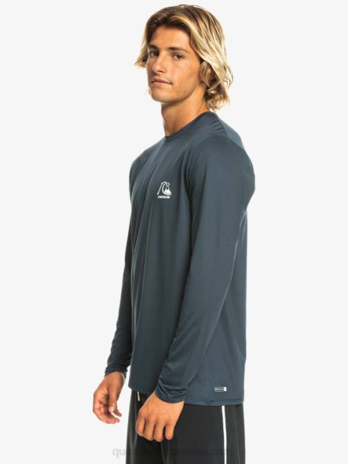 Quiksilver PJ4H1470 moški midnight navy heather heritage heather majica z dolgimi rokavi do 50
