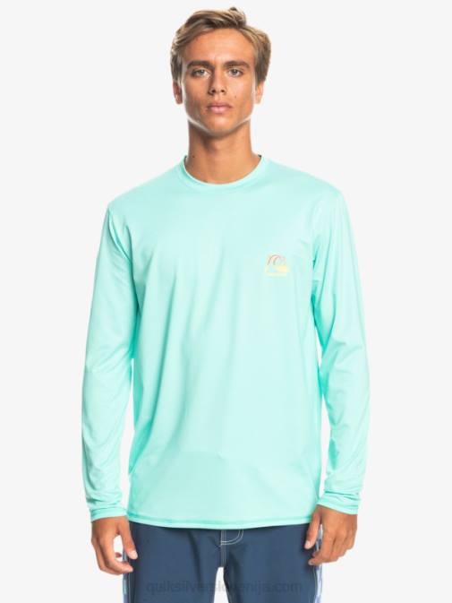 Quiksilver PJ4H1471 moški bazen zelena resa heritage heather majica z dolgimi rokavi do 50