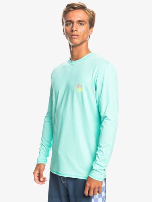 Quiksilver PJ4H1471 moški bazen zelena resa heritage heather majica z dolgimi rokavi do 50