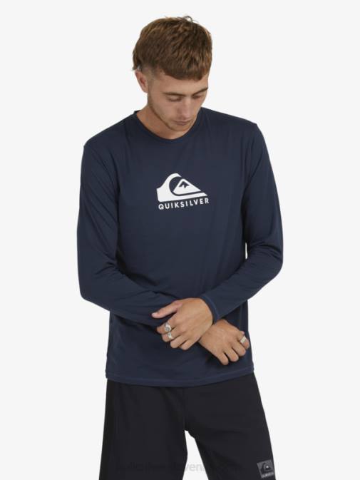 Quiksilver PJ4H1582 moški mornarsko modri blazer majica z dolgimi rokavi upf 50 z dolgimi črtami