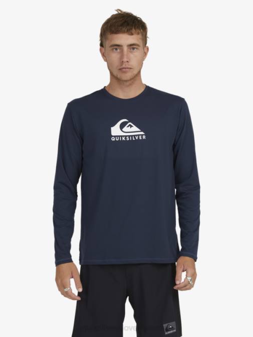 Quiksilver PJ4H1582 moški mornarsko modri blazer majica z dolgimi rokavi upf 50 z dolgimi črtami