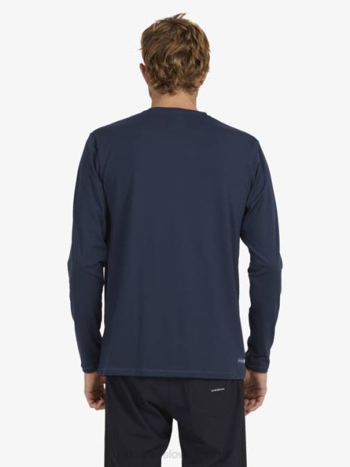 Quiksilver PJ4H1582 moški mornarsko modri blazer majica z dolgimi rokavi upf 50 z dolgimi črtami