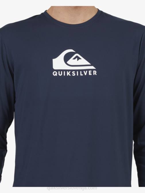 Quiksilver PJ4H1582 moški mornarsko modri blazer majica z dolgimi rokavi upf 50 z dolgimi črtami