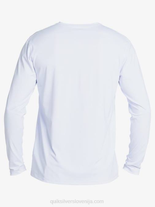 Quiksilver PJ4H1583 moški bela majica z dolgimi rokavi upf 50 z dolgimi črtami