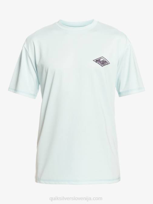 Quiksilver PJ4H1809 moški modro siva mešana majica za deskanje s kratkimi rokavi upf 50