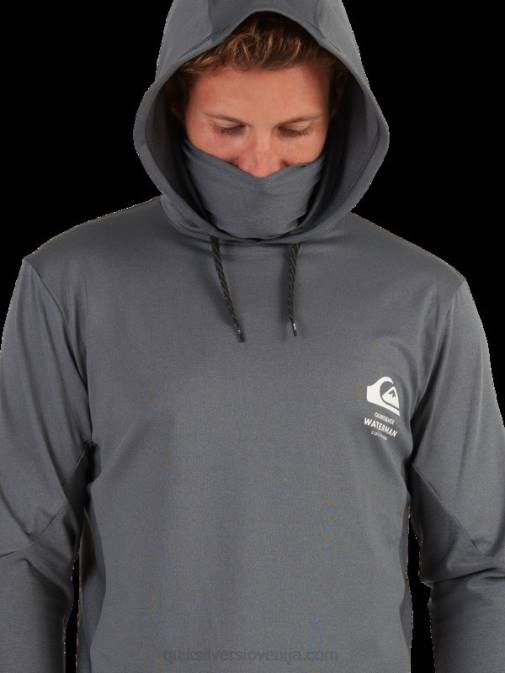 Quiksilver PJ4H1848 moški temna senca majica z dolgimi rokavi upf 50 in kapuco za surfanje waterman angler