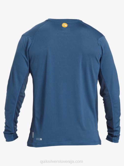 Quiksilver PJ4H259 moški praporščak modra majica z dolgimi rokavi Waterman iz bambusa karo 2 upf 50