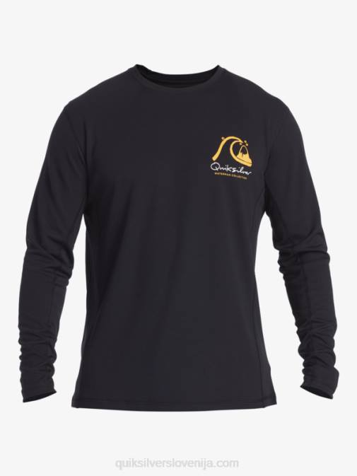 Quiksilver PJ4H261 moški Črna majica z dolgimi rokavi Waterman iz bambusa karo 2 upf 50