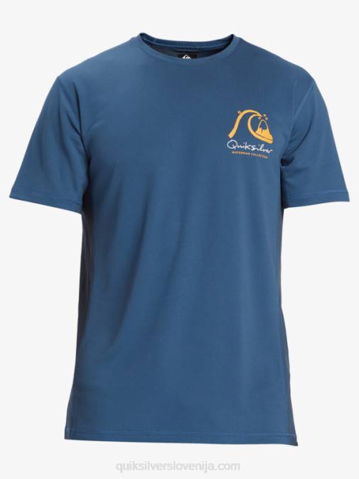 Quiksilver PJ4H275 moški praporščak modra majica s kratkimi rokavi Waterman iz bambusa karo 2 upf 50