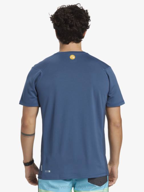 Quiksilver PJ4H275 moški praporščak modra majica s kratkimi rokavi Waterman iz bambusa karo 2 upf 50