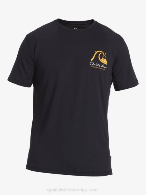 Quiksilver PJ4H276 moški Črna majica s kratkimi rokavi Waterman iz bambusa karo 2 upf 50
