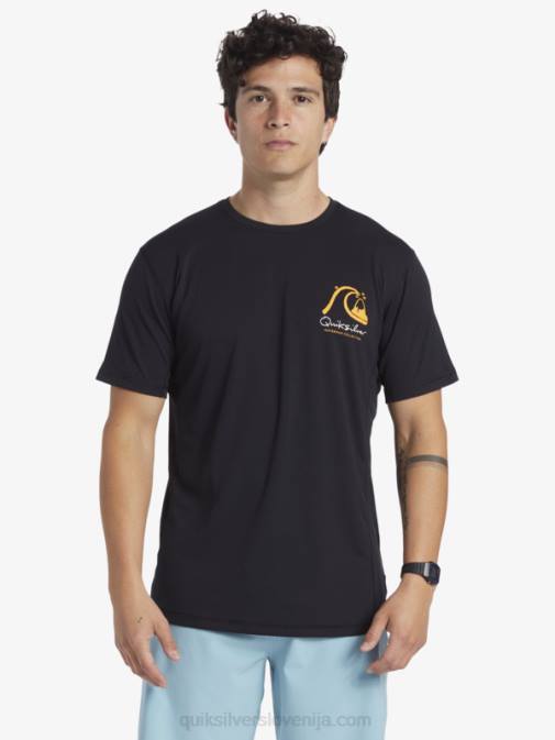 Quiksilver PJ4H276 moški Črna majica s kratkimi rokavi Waterman iz bambusa karo 2 upf 50