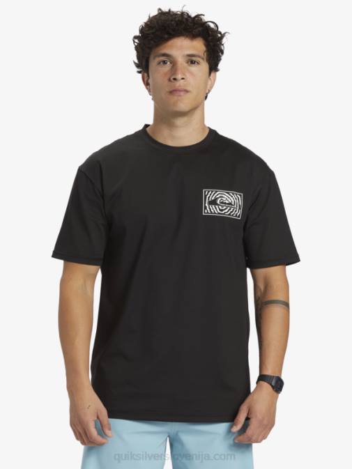 Quiksilver PJ4H318 moški Črna majica za deskanje s kratkimi rokavi mix session upf 50