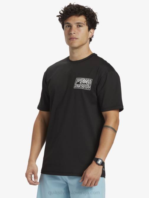 Quiksilver PJ4H318 moški Črna majica za deskanje s kratkimi rokavi mix session upf 50