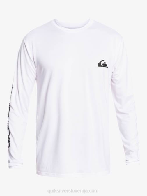 Quiksilver PJ4H401 moški bela omni session majica za deskanje z dolgimi rokavi upf 50