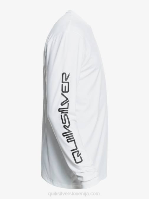 Quiksilver PJ4H401 moški bela omni session majica za deskanje z dolgimi rokavi upf 50