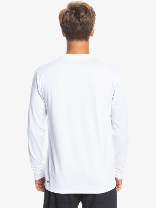 Quiksilver PJ4H401 moški bela omni session majica za deskanje z dolgimi rokavi upf 50