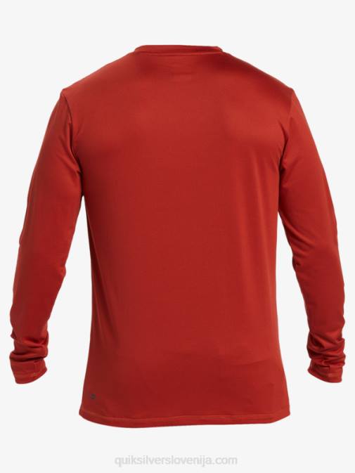 Quiksilver PJ4H403 moški rdeči oker omni session majica za deskanje z dolgimi rokavi upf 50