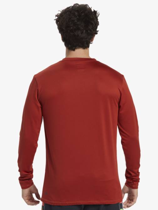 Quiksilver PJ4H403 moški rdeči oker omni session majica za deskanje z dolgimi rokavi upf 50