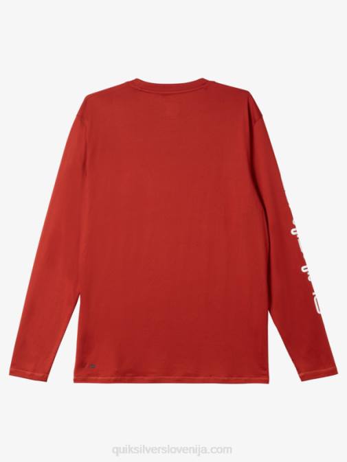 Quiksilver PJ4H403 moški rdeči oker omni session majica za deskanje z dolgimi rokavi upf 50
