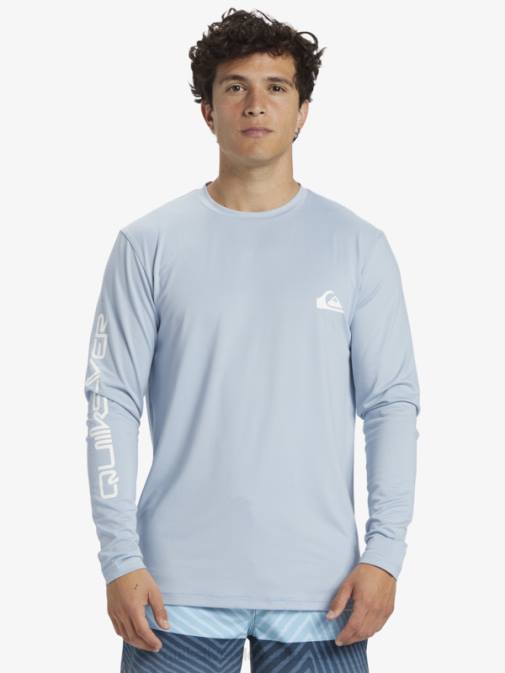 Quiksilver PJ4H404 moški nebeško modra omni session majica za deskanje z dolgimi rokavi upf 50