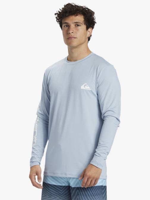 Quiksilver PJ4H404 moški nebeško modra omni session majica za deskanje z dolgimi rokavi upf 50