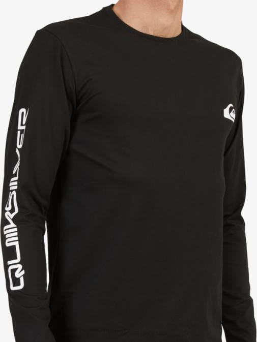 Quiksilver PJ4H406 moški Črna omni session majica za deskanje z dolgimi rokavi upf 50