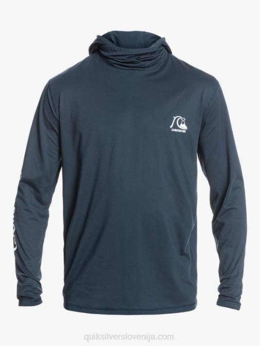 Quiksilver PJ4H417 moški midnight navy heather majica za surfanje z dolgimi rokavi heritage upf 50