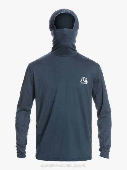Quiksilver PJ4H417 moški midnight navy heather majica za surfanje z dolgimi rokavi heritage upf 50
