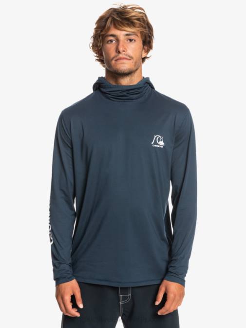 Quiksilver PJ4H417 moški midnight navy heather majica za surfanje z dolgimi rokavi heritage upf 50