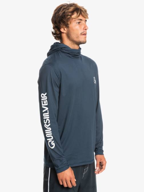 Quiksilver PJ4H417 moški midnight navy heather majica za surfanje z dolgimi rokavi heritage upf 50
