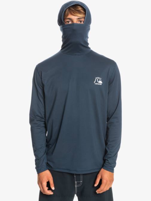 Quiksilver PJ4H417 moški midnight navy heather majica za surfanje z dolgimi rokavi heritage upf 50