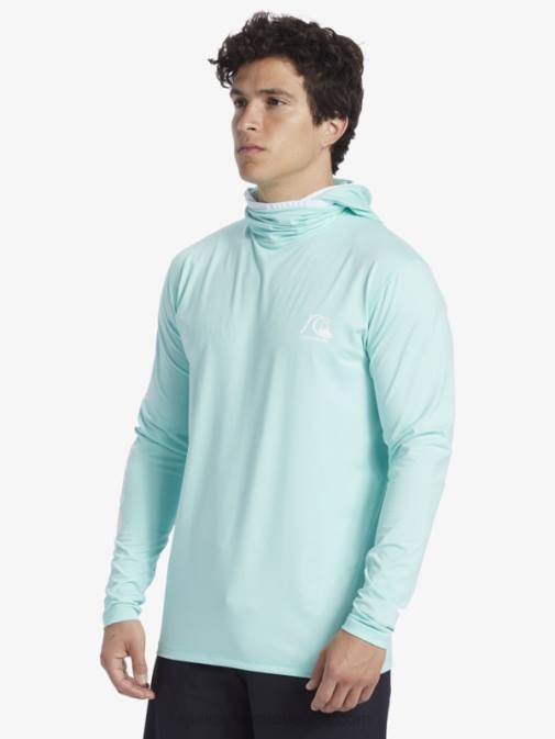 Quiksilver PJ4H419 moški nebesno modro resje majica za surfanje z dolgimi rokavi heritage upf 50