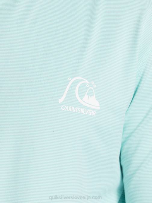 Quiksilver PJ4H419 moški nebesno modro resje majica za surfanje z dolgimi rokavi heritage upf 50