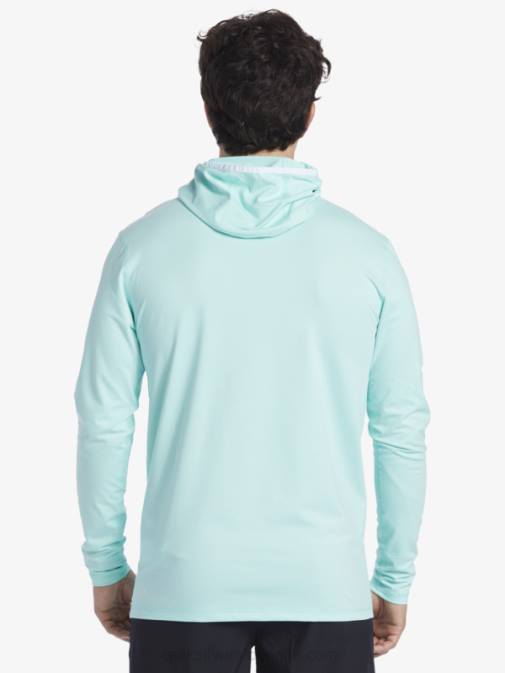 Quiksilver PJ4H419 moški nebesno modro resje majica za surfanje z dolgimi rokavi heritage upf 50