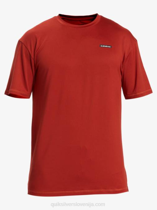 Quiksilver PJ4H539 moški rdeči oker majica s kratkimi rokavi omni session upf 50