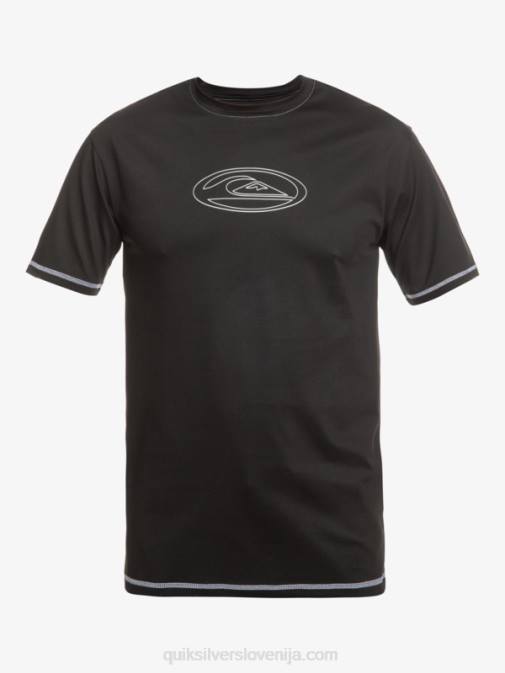 Quiksilver PJ4H587 moški Črna saturn surf majica s kratkimi rokavi upf 50