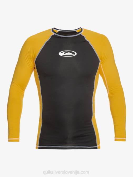 Quiksilver PJ4H652 moški rumenjak rumen saturn zaščita z dolgimi rokavi upf 50 rashguard