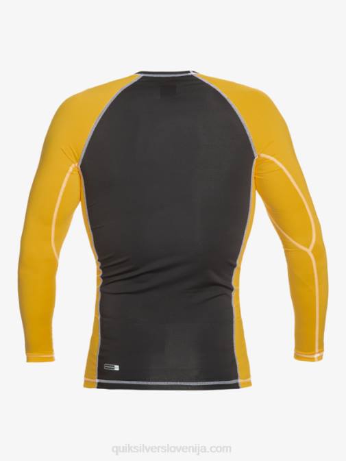 Quiksilver PJ4H652 moški rumenjak rumen saturn zaščita z dolgimi rokavi upf 50 rashguard