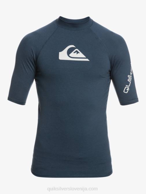 Quiksilver PJ4H812 moški mornarsko modri blazer heather ščitnik za vse čase s kratkimi rokavi do 50