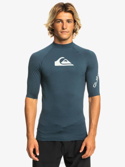 Quiksilver PJ4H812 moški mornarsko modri blazer heather ščitnik za vse čase s kratkimi rokavi do 50