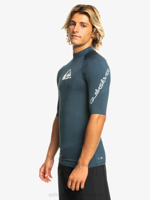 Quiksilver PJ4H812 moški mornarsko modri blazer heather ščitnik za vse čase s kratkimi rokavi do 50