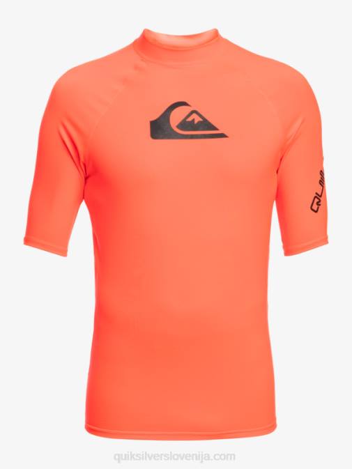 Quiksilver PJ4H813 moški ognjena korala ščitnik za vse čase s kratkimi rokavi do 50