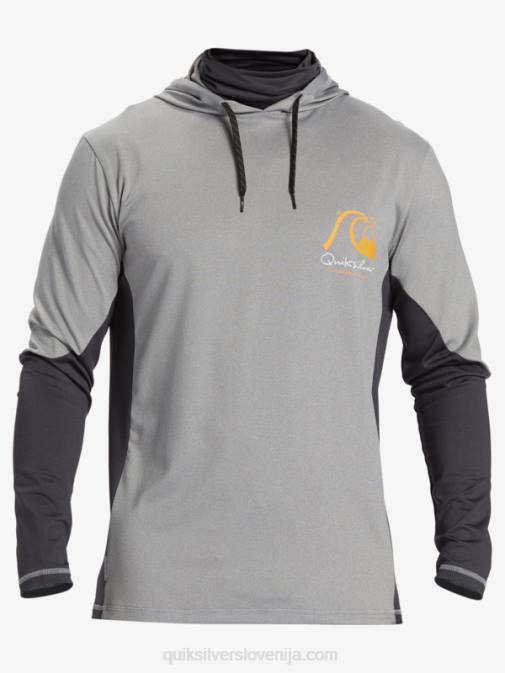 Quiksilver PJ4H832 moški morski pes majica za surfanje z dolgimi rokavi waterman angler hooded upf 50