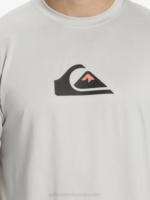 Quiksilver PJ4H840 moški sivo vijolična majica za surfanje z dolgimi rokavi s polnimi črtami do 50