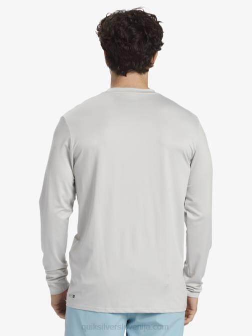 Quiksilver PJ4H840 moški sivo vijolična majica za surfanje z dolgimi rokavi s polnimi črtami do 50