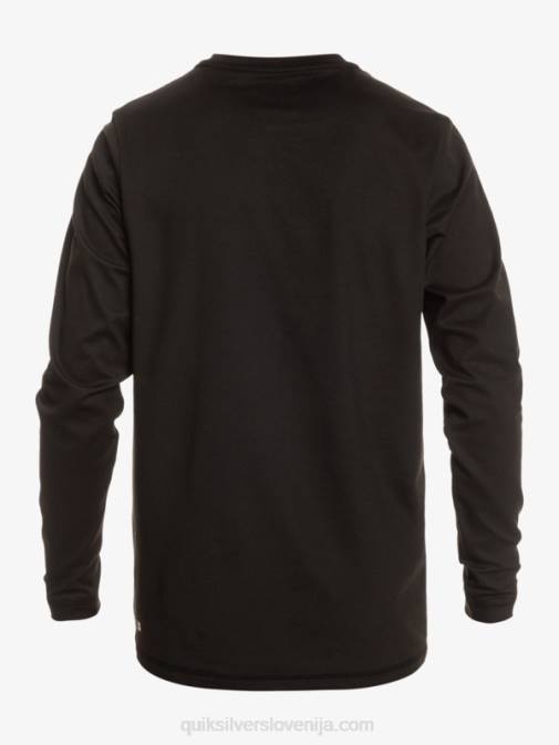 Quiksilver PJ4H841 moški Črna majica za surfanje z dolgimi rokavi s polnimi črtami do 50