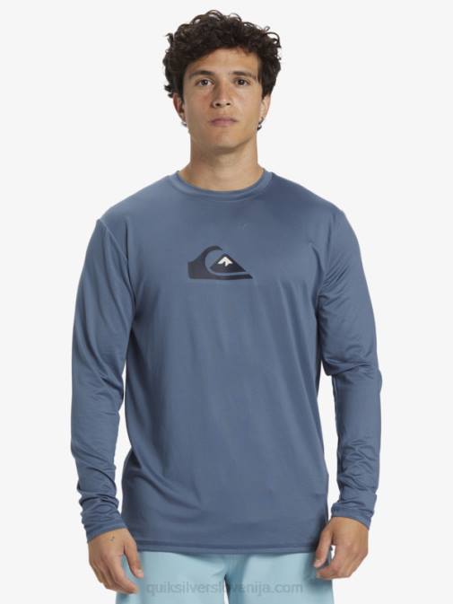 Quiksilver PJ4H844 moški Beringovo morje majica za surfanje z dolgimi rokavi s polnimi črtami do 50