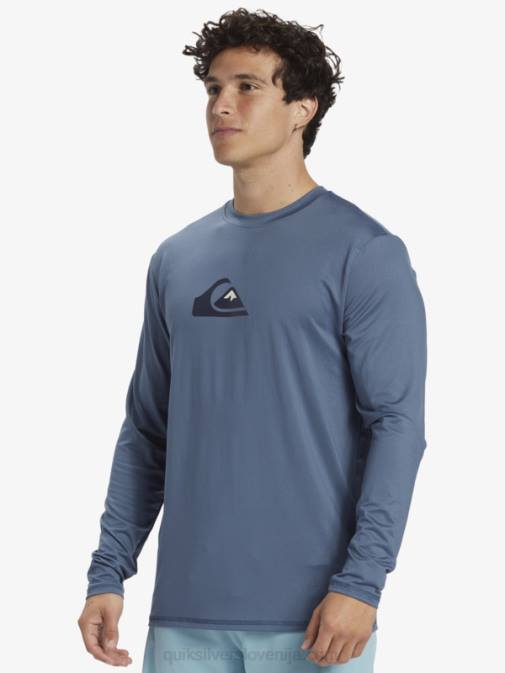 Quiksilver PJ4H844 moški Beringovo morje majica za surfanje z dolgimi rokavi s polnimi črtami do 50