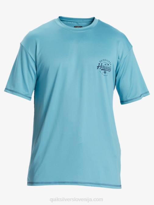 Quiksilver PJ4H880 moški delphinium modra majica s kratkimi rokavi hawaii big bite upf 50
